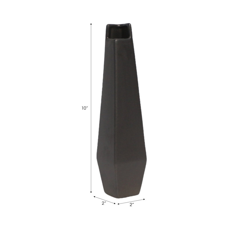 Vase en céramique 13 "Davenport, H 10 po x l 2 po x P 2 po