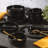 Gibson Home Oslo 12 Piece Porcelain Dinnerware Set - Black