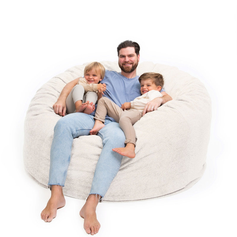  6000: Fauteuil à billes 6 pieds LUXE, albâtre, 36"H x 64"W x 64"D