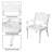 3 Piece Cast Aluminum Bistro Set With Umbrella Hole, Outdoor Patio Furniture Set for Garden,White
