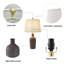 Ensemble de lampes de table en céramique de 23 po ChenJoss, convient aux chambres à coucher, aux salons, aux bureaux et aux bureaux (ensemble de 2)
