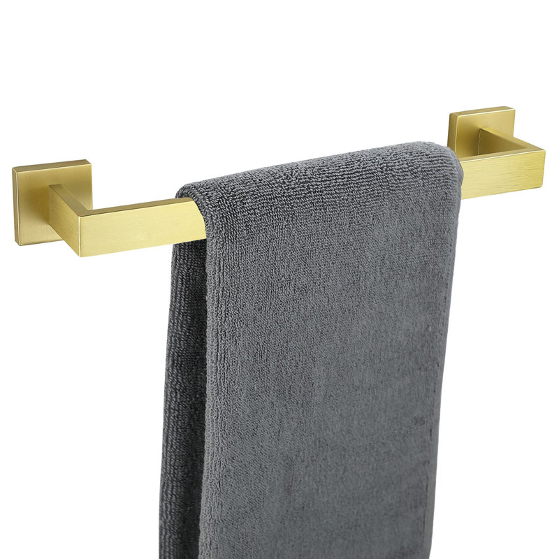 Porte-serviettes mural 17,52 po, Or brossé, L 17,51 po x l 3,15 po x P 2,17 po