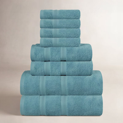 8-Piece Zero-Twist Cotton Towel Set