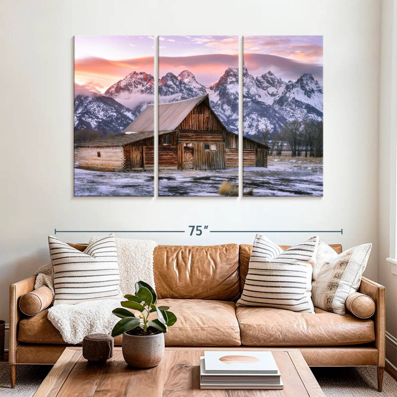 Lilie Moulton Barn en hiver, H 42 po x l 65 po