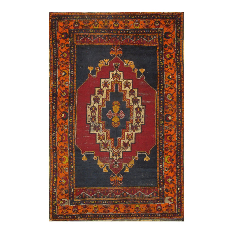 Oriental Area Rug in Rust