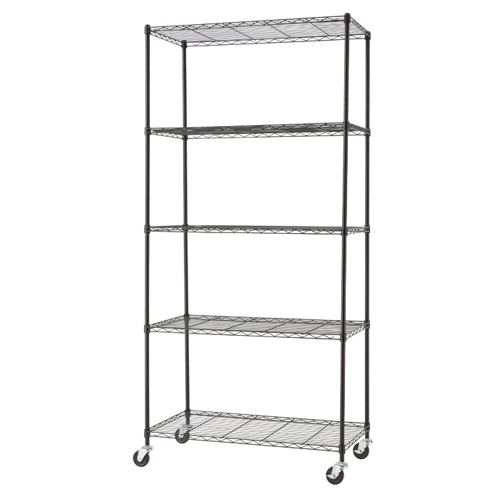 WFX Utility™ 36'' W Steel Height -Adjustable Shelving Unit with Wheels ...
