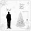 Sapin de Noël artificiel blanc de 2,74 mètres (9 pieds) avec branches en fil de fer à mémoire de forme et assemblage articulé pour décoration intérieure des fêtes-1562825007