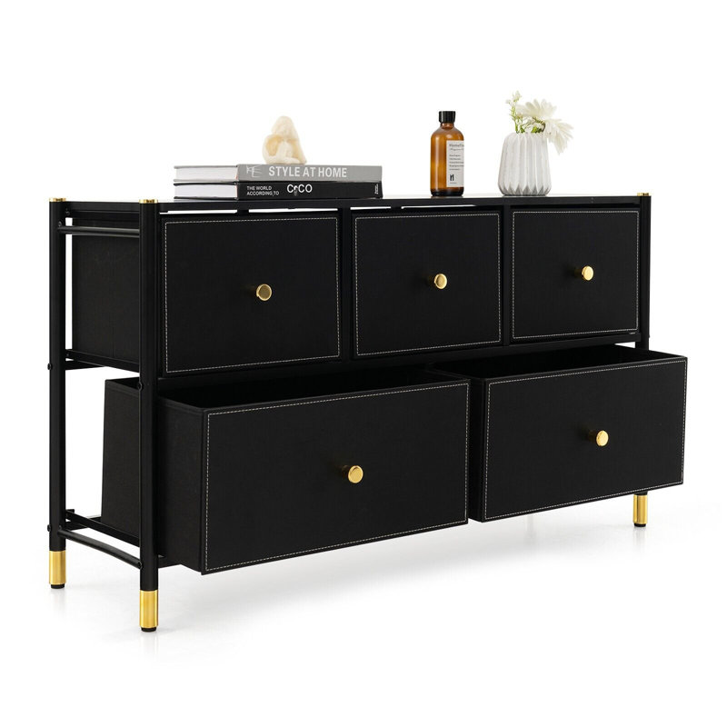 100 cm W Chest of 5 Drawers
