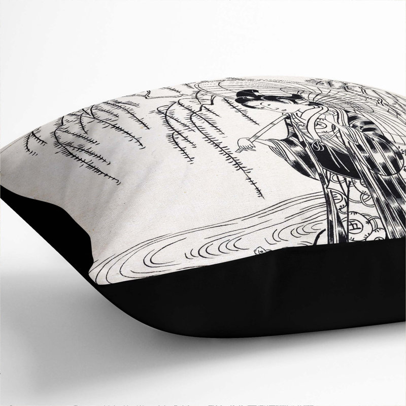 Square Throw Cushion, Black, 55cm H x 55cm W x 20cm D