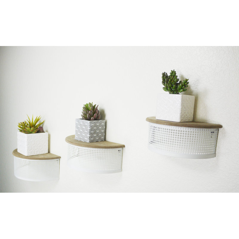 McConnelsville 3pcs White Floating Mounted Hanging Shelves