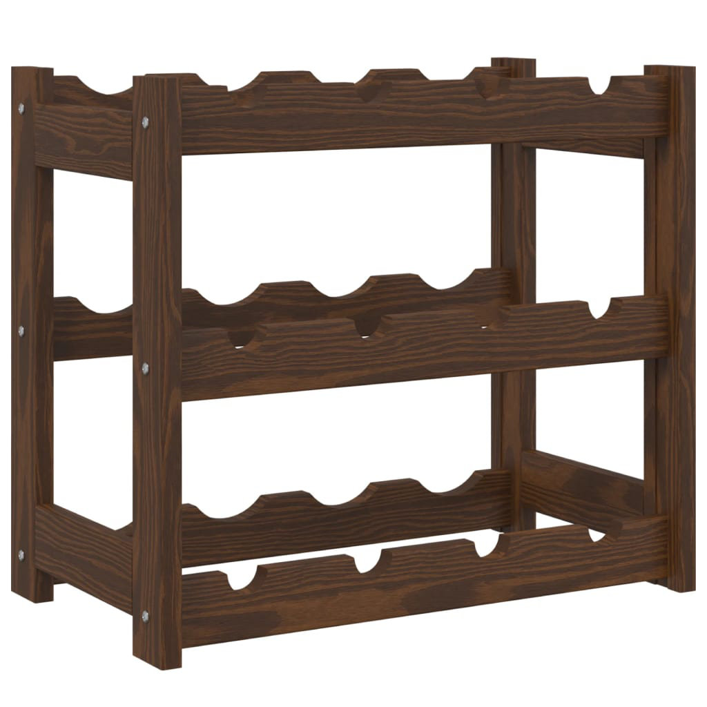 Rebrilliant Wine Rack For 12 Bottles Solid Wood Pine | Wayfair