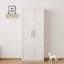 Garde-manger blanc avec 2 portes et 3 tablettes, armoire de rangement autoportante pour la cuisine, la salle à manger et le salon - L 29,5 po x l 15,75 po x H 70,9 po-333372567