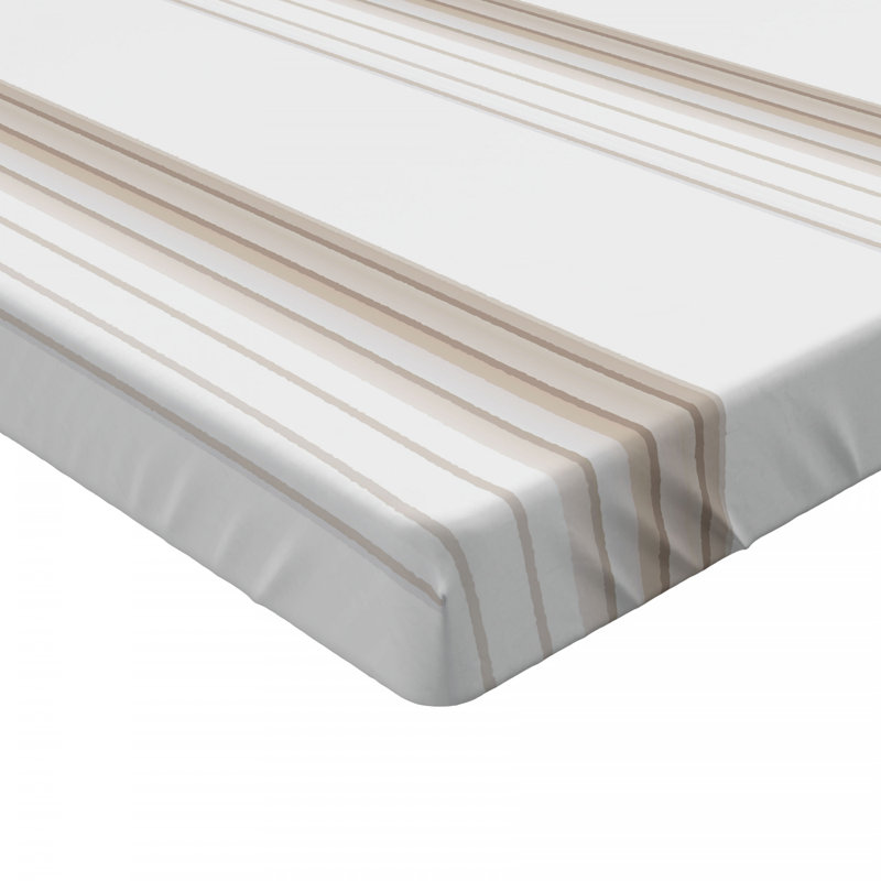 Microfiber Striped Fitted Sheet, Twin Fitted Sheet