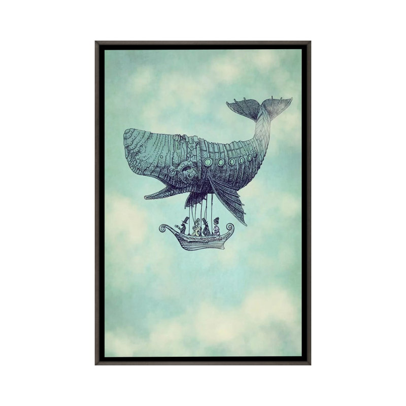 «Tea at 2000 Feet» par Eric Fan - impression d'art graphique, Non mat, H 48 po x l 32 po x P 1,5 po, Toile avec cadre gris