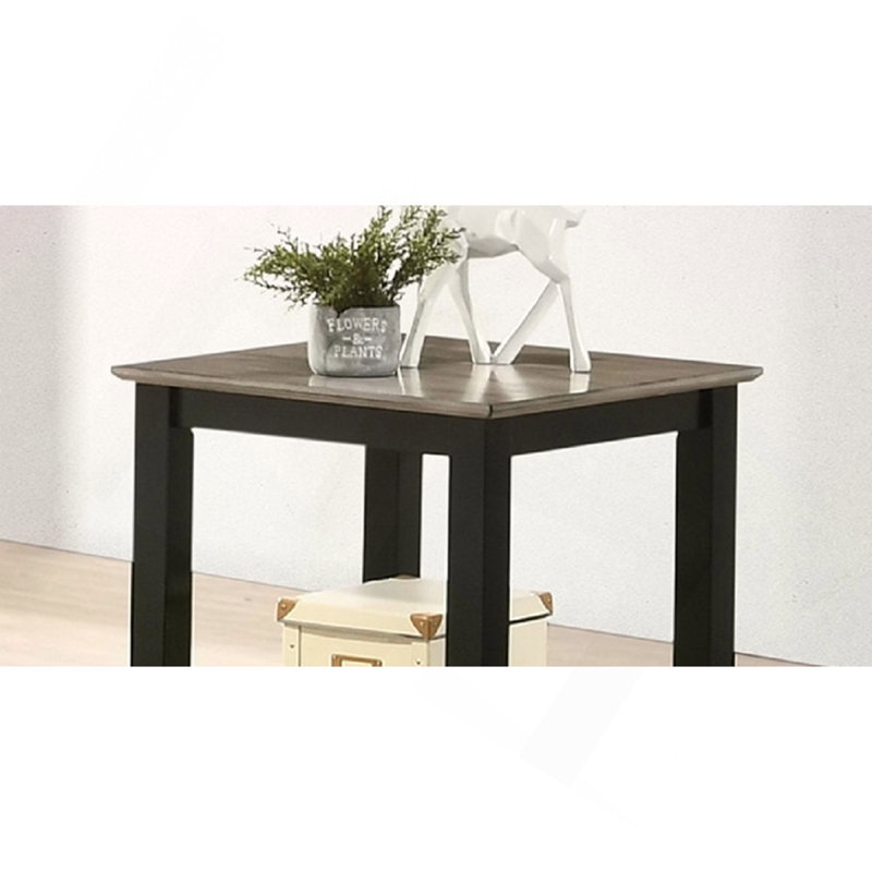 Table de bout simple en bois d'hévéa