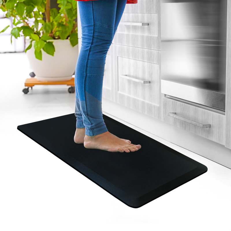 Doortex Black Foam PVC Anti-Fatigue Mat - 16" x 24", 16" x 24"