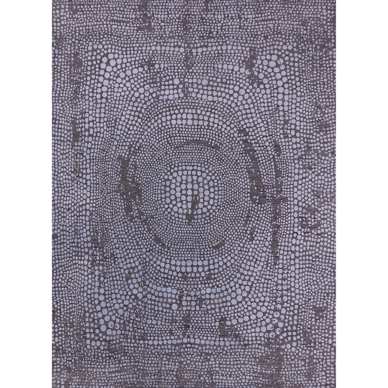 Tapis mauve à motif abstrait Grawn, Rectangle 3 pi x 5 pi