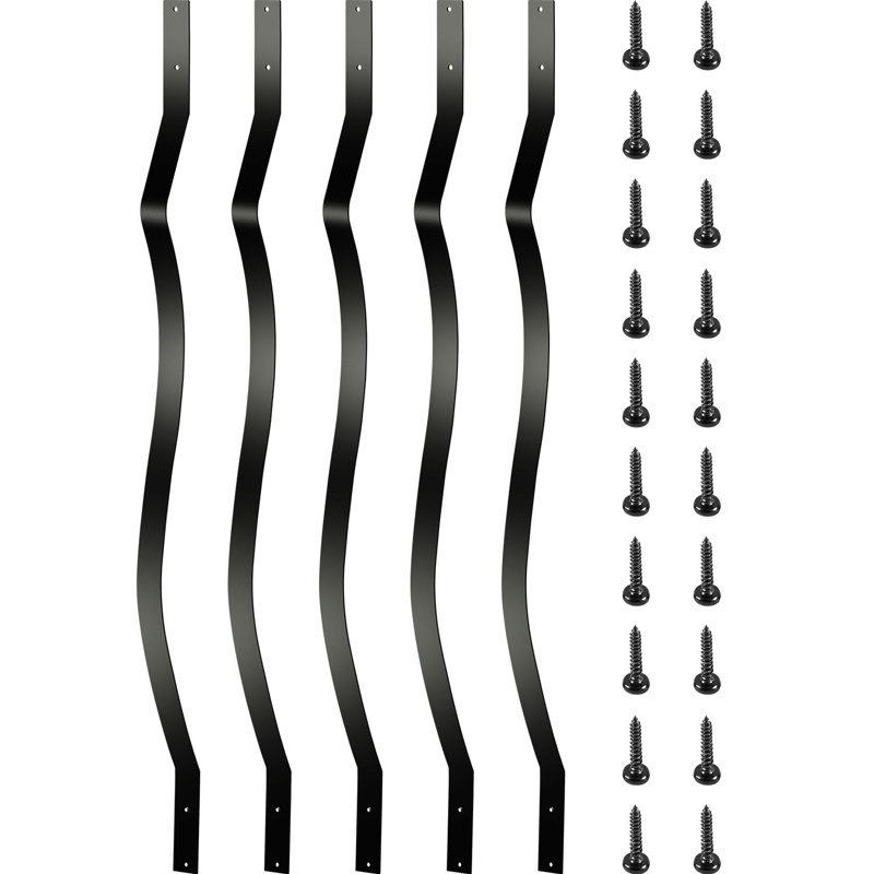 32.25" x 1" x 0.1" Staircase Baluster With Screws, Iron Deck Railing For Wood And Composite Deck.