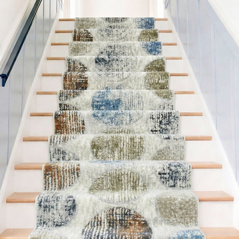Washable Runner Rug 2x6 - Vale Modern Plush Rug for Hallway & Entryway, Clay Multi, Sculpted Dot Pattern, Clay Multi