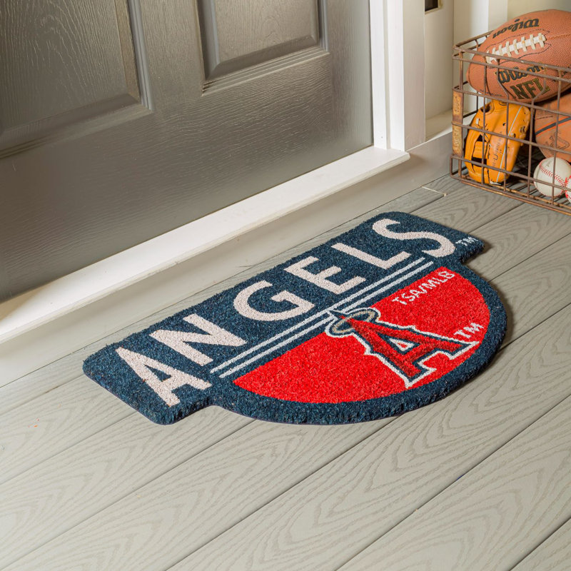 NFL Shaped Coir Outdoor Welcome Mat, Angels