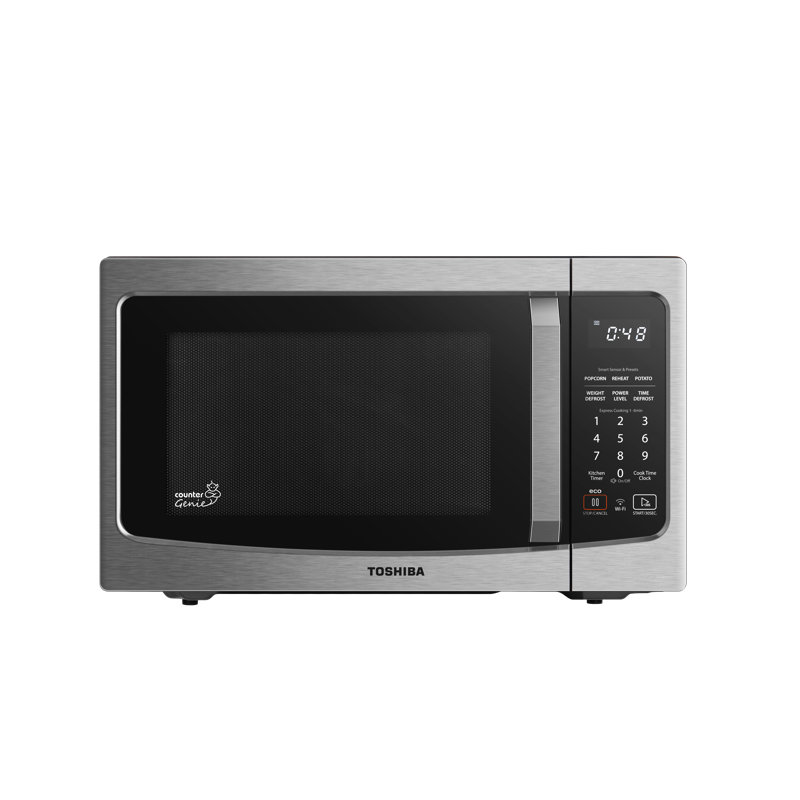 TOSHIBA 1.3 Cu Ft Alexa Countertop Microwave, Sensor Reheat, Mute Function, 1100W,Stainless Steel
