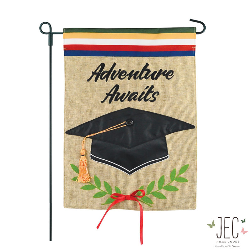 Drapeau de jardin 2 po x 13 po Adventure Awaits