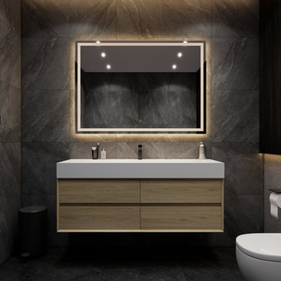 Albizu 59" Wall-Mounted Single Bathroom Vanity