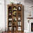 5-Tier Rustic Brown Farmhouse Arched Bookcase