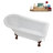58" Streamlin Clawfoot Tub,Tray,Drain, Clawfeet-101628930-102219865