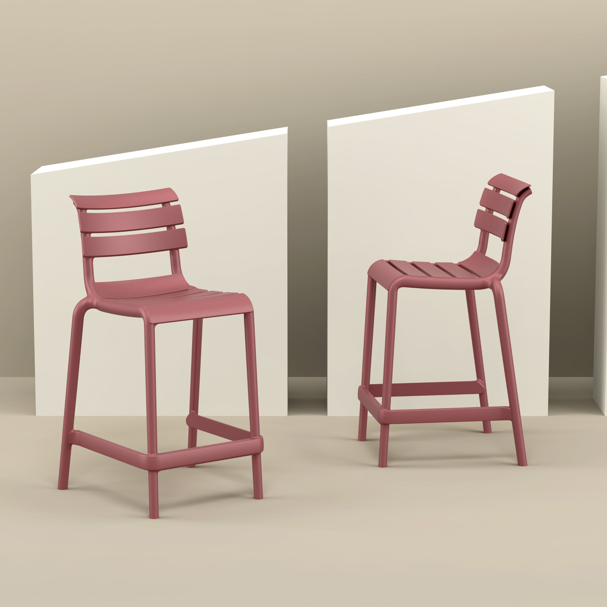 Ruta Outdoor Counter Stool, Marsala, 25.60"