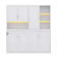 Lit escamotable simple de taille simple avec armoire murale, tablettes, conception pliable peu encombrante avec éclairage et connectivité USB-1949743391