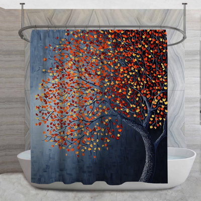 Rideau de douche Autumn Tree - Décoration de salle de bain nature rustique