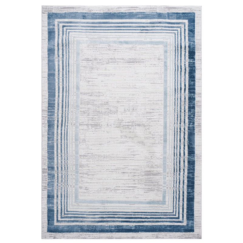 Blue// Area Rug - , And Pet- For Living Room, Bedroom, Dining Room With Blue//border Pet-, Non-shedding Home Office,