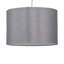 18cm H Cotton Drum Pendant Shade ( Uno ) in Silver Grey