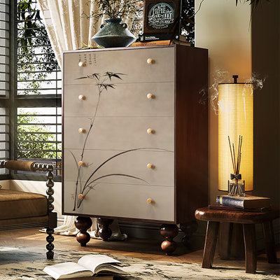 Armoire de rangement à tiroirs à esthétique moderne