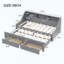 Structure de lit de jour simple à très grand avec rangement et chargement USB-563317827