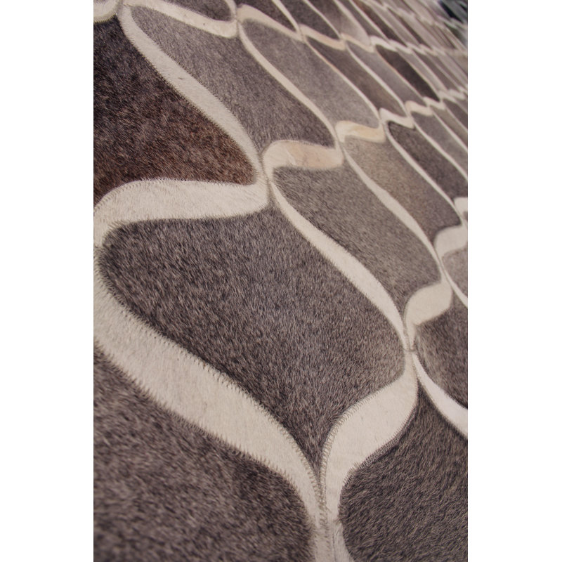 Natural Hide Cowhide Geometric Area Rug