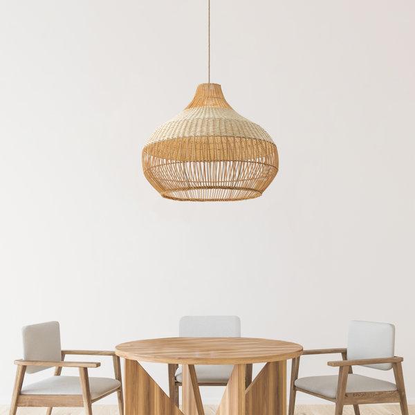 Bay Isle Home Anterria 1 - Light Natural Dome Pendant | Wayfair