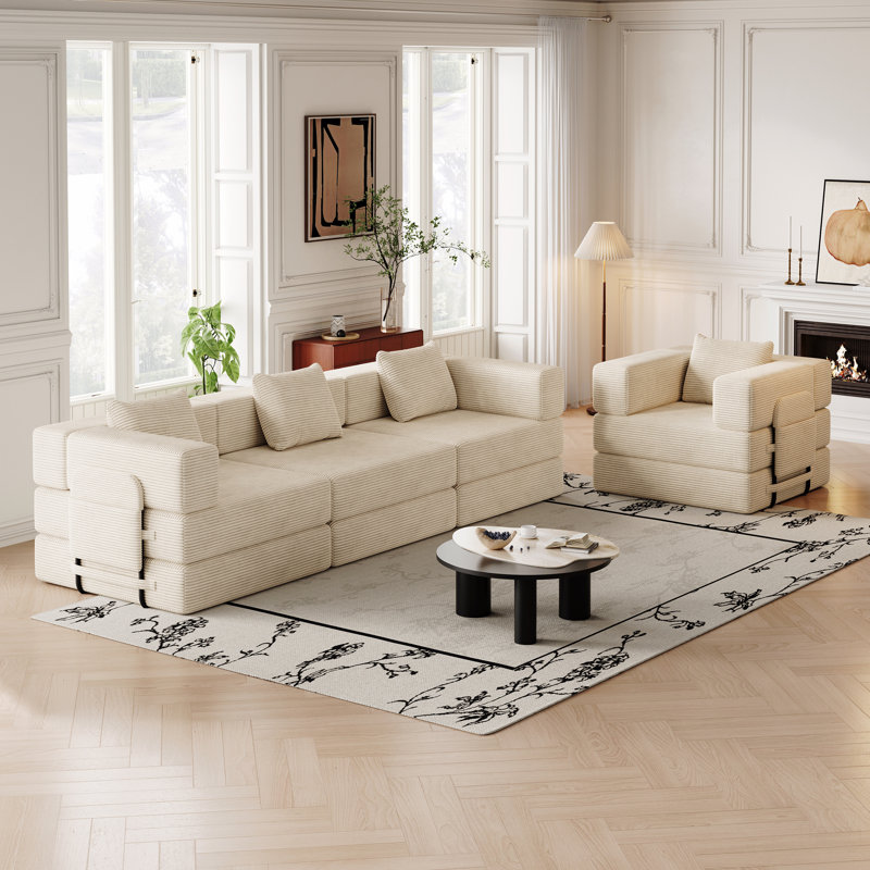 Canapé-lit pliant Boneless, Beige