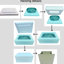 Bathroom Vessel Sink Made From Gray Natural Marble, Unique Pattern, Smooth Surface, Spacious Basin Hand - Finished,