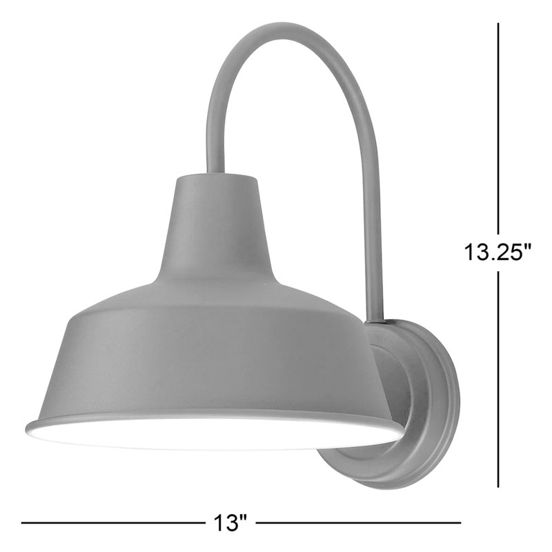 Luminaire de grange d'extérieur Alexandrina, Zinc patiné, H 13,25 po x l 10,25 po x p 13 po