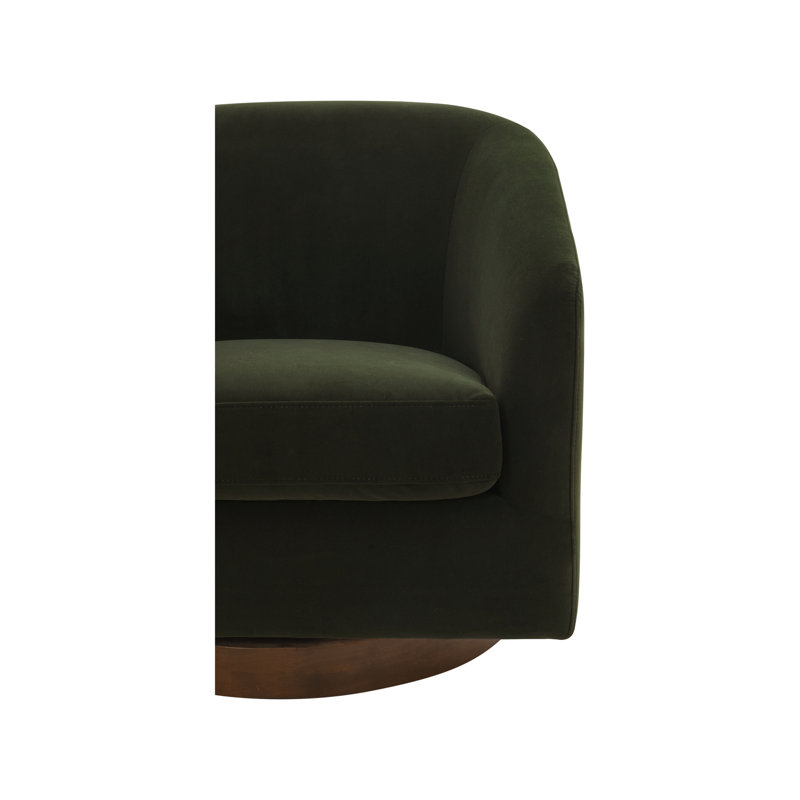 OSCY SWIVEL CHAIR VEGAN SHEARLING WHITE, Dark Green