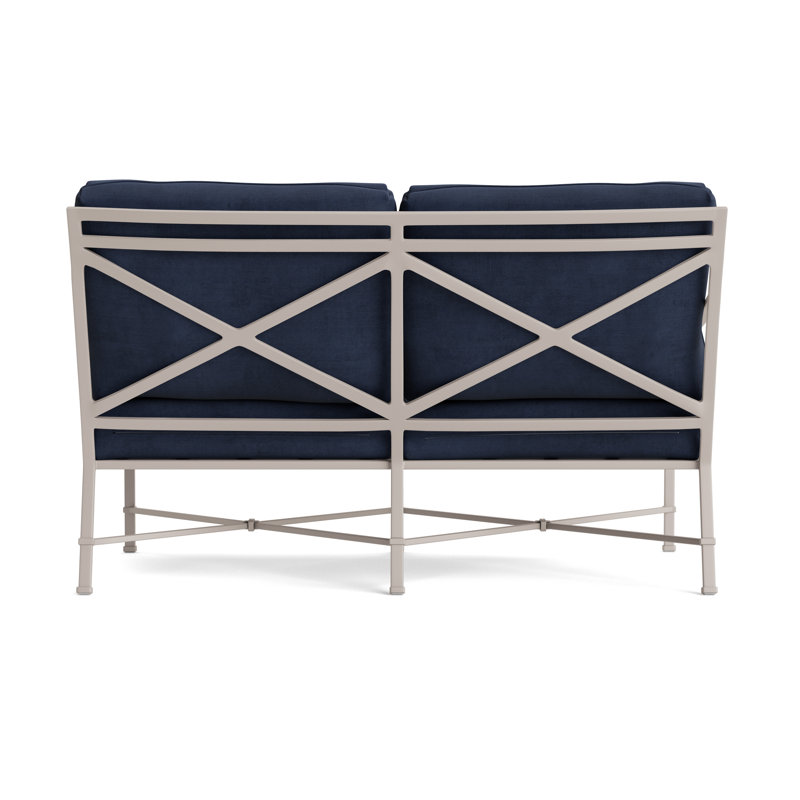 Venetian Outdoor 2 - Seat Loveseat, Dove, Fusion Neptune