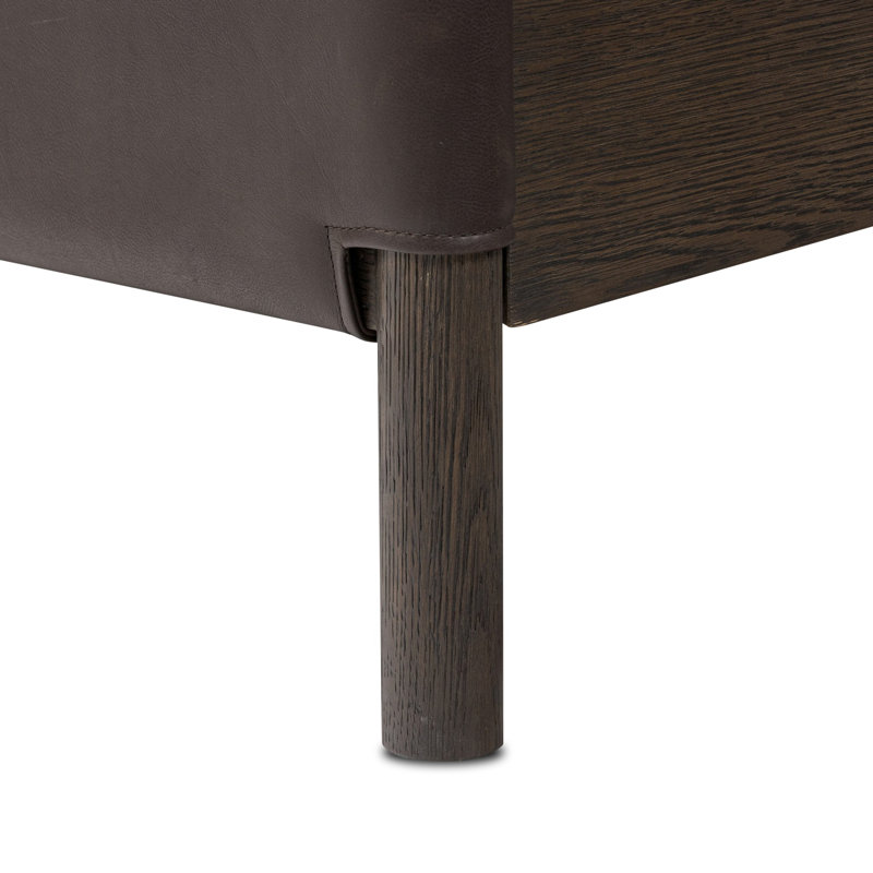 Salado Leather Bed, Heirloom Cigar, Queen