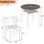 White Round Dining Set For 2 With Upholstered Chairs 29.9 In.