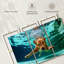 «Diving Golden Retriever», reproduction d'art sur toile-1953036528