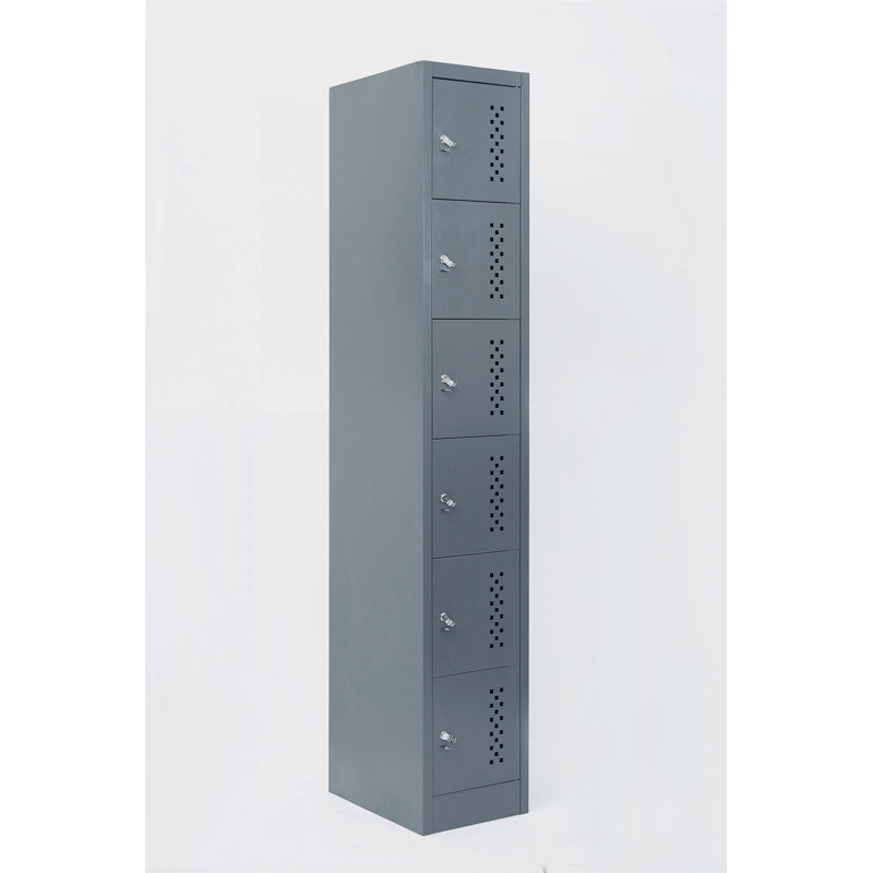 Metal Garage Storage Cabinet, Six Separate Storage Compartments - 70.98-Inch Steel Lock Cabinet, Suitable For Garages And Warehouses (Gray)