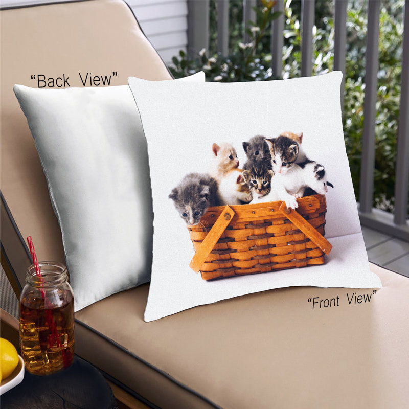 Cat Cats 63 Throw Pillow, Microsuede