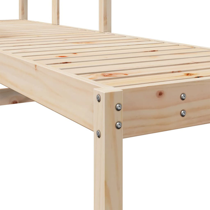 Sun Lounger 78.5"X24.4"X21.7" Solid Wood Pine, Brown