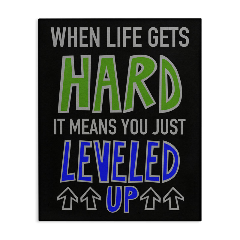 Art mural sur toile "Leveled Up in Life" par Marcus Prime, H 48 po x l 36 po